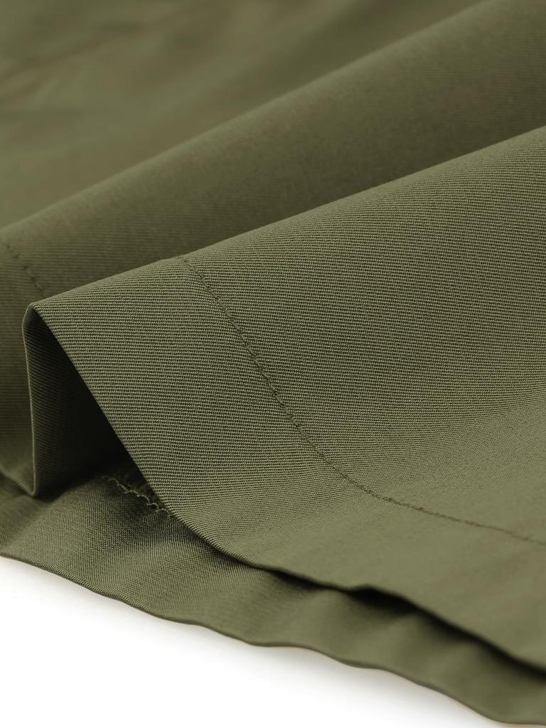 Allegra K Women's Midi Cargo Skirt, Trendy Y2K Skirt, Zip-Up High-Waisted Straight Long Skirt with Pockets, Army Green, Size L