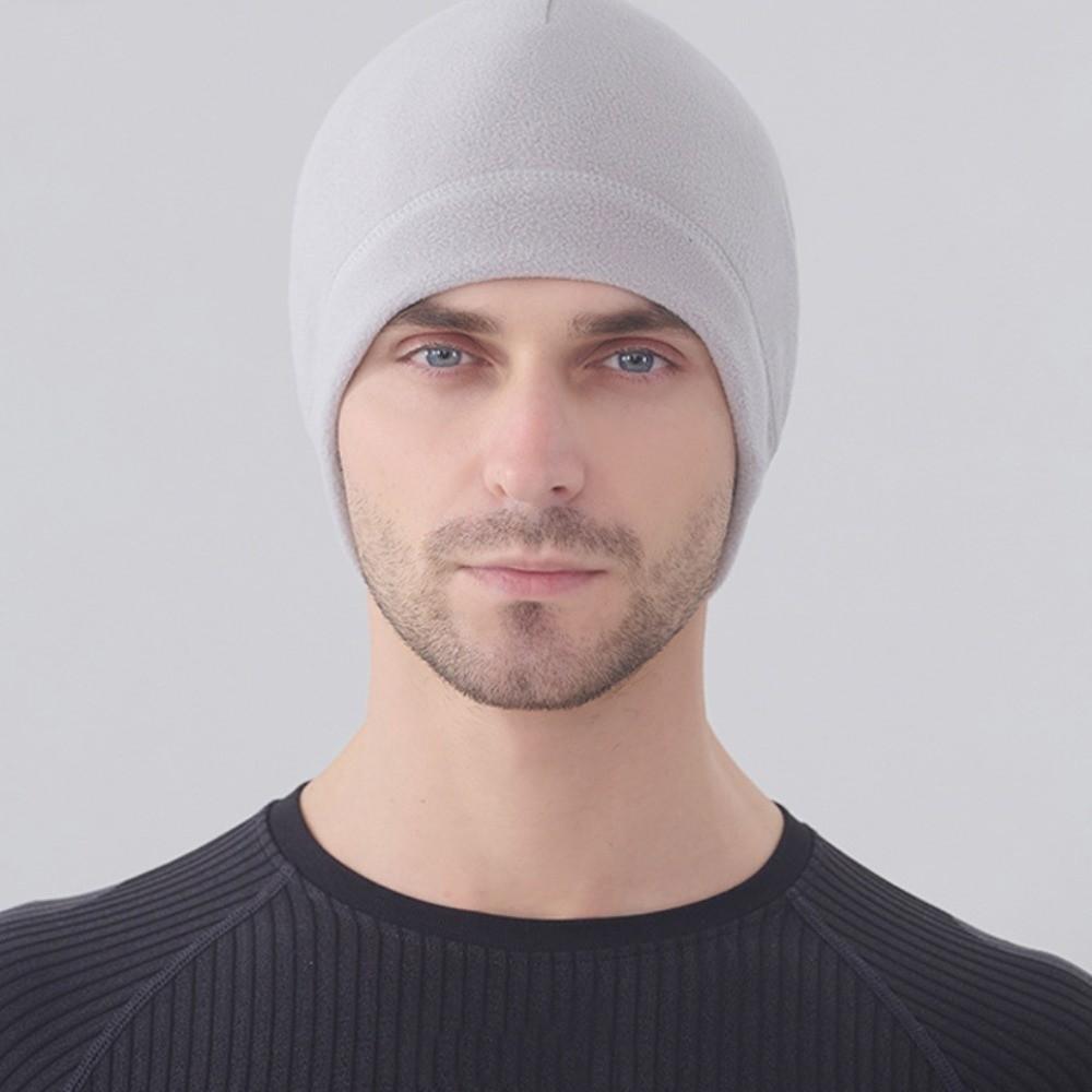 Polar Fleece Winter Running Hats Solid Color Outdoor Warm Hat  Winter Autumn