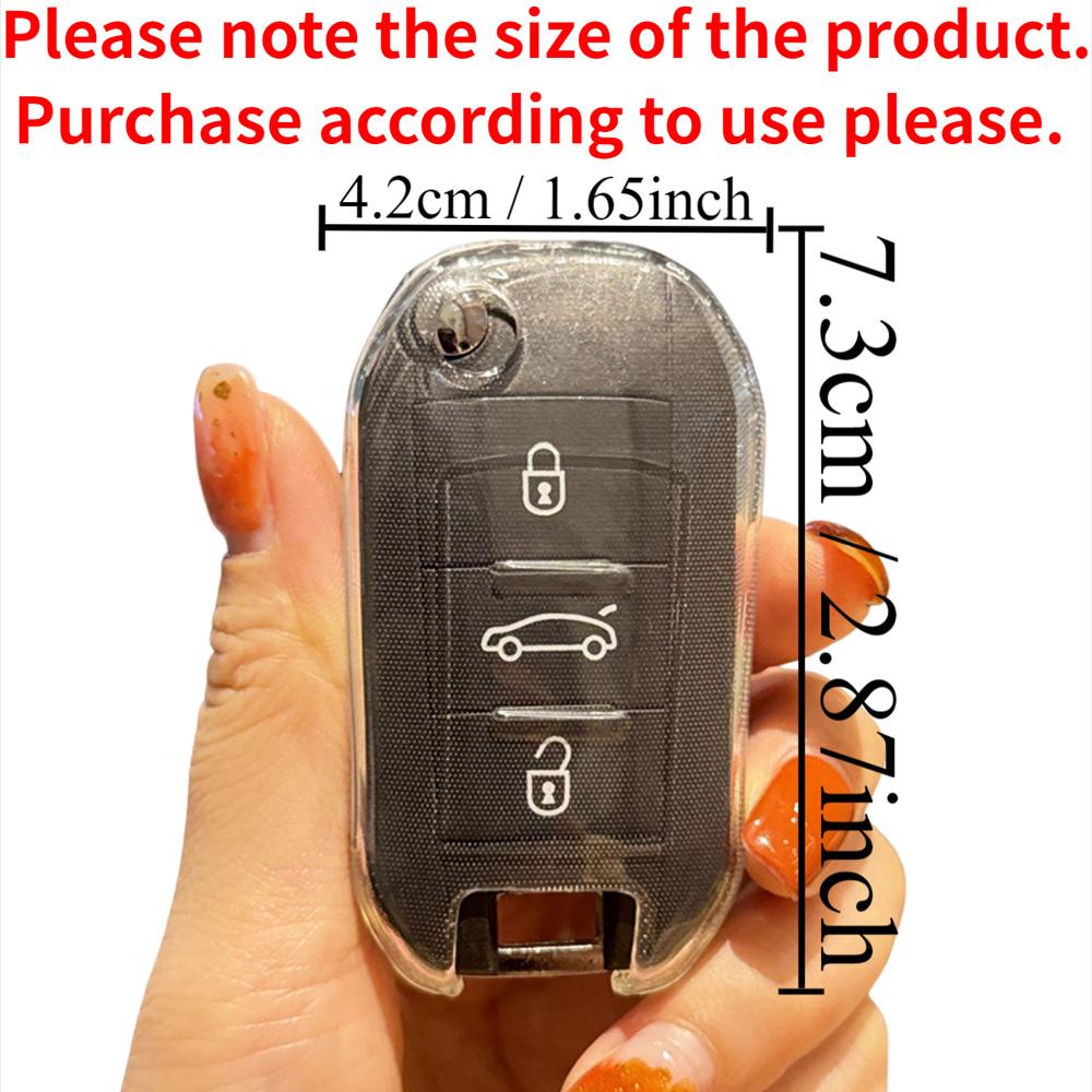 TPU Car Flip Key Case Cover Shell for Peugeot 208 308 408 508 2008 3008 4008 5008 for Citroen C3 C4 CACTUS C6 C8 Accessories