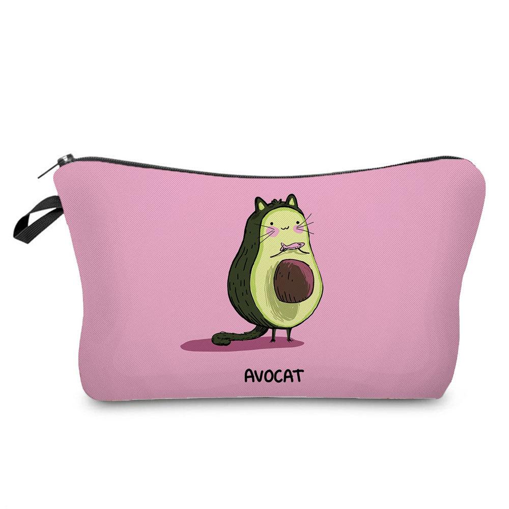 Women Avocado Print Cosmetic Bag Toiletries Organize Travel Storage Case 6700