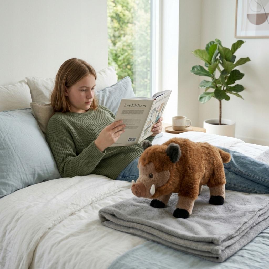 Plush Cuddly Toy Wild Boar Brown Pumba Gift for Children 30cm