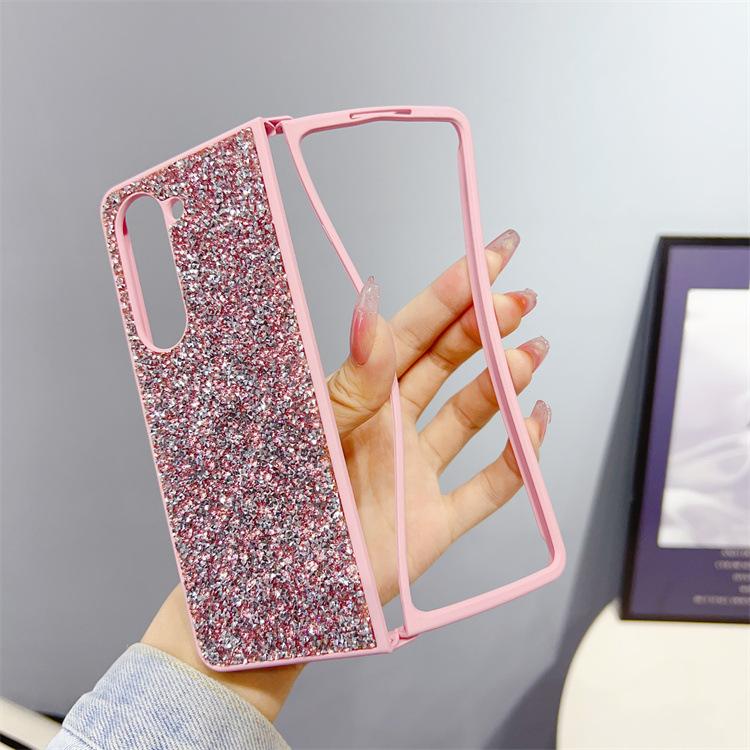 Applicable to Samsung ZFold5 mobile phone case, diamond glitter all-inclusive TPU protective case zfold3 folding mobile phone case 4th generation