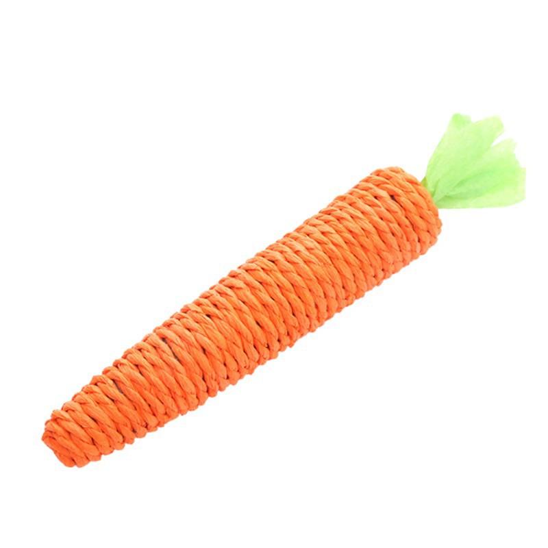 Carrot Cat Teaser Chewable and Sound-making Cat Toy Little Kitten Grinding Teeth and Claws Self-entertaining and Boring Pet Toy