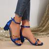 Summer New Comfortable Large Size Buckle Fashion High Heel Women's Sandals Outdoor Versatile Women's Shoes
