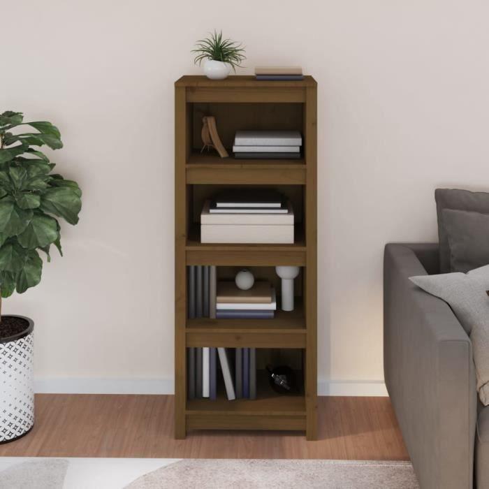 VidaXL Bibliothèque Marron miel 50x35x125,5 cm Bois de pin massif 821712