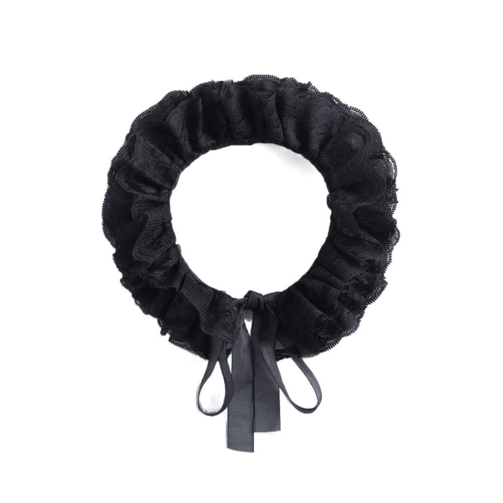 Lace Ruffled Lace Fake Collar Black Blouse Shoulders Fake Collar Universal Ruffled Sleeve  Ladies