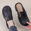 New fashionable solid color bag head sandals casual indoor and outdoor wear flat beach one pedal women's half pack of sandals