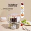 Organizador de especias transparente para cocina, caja de almacenamiento multifuncional con compartimentos
