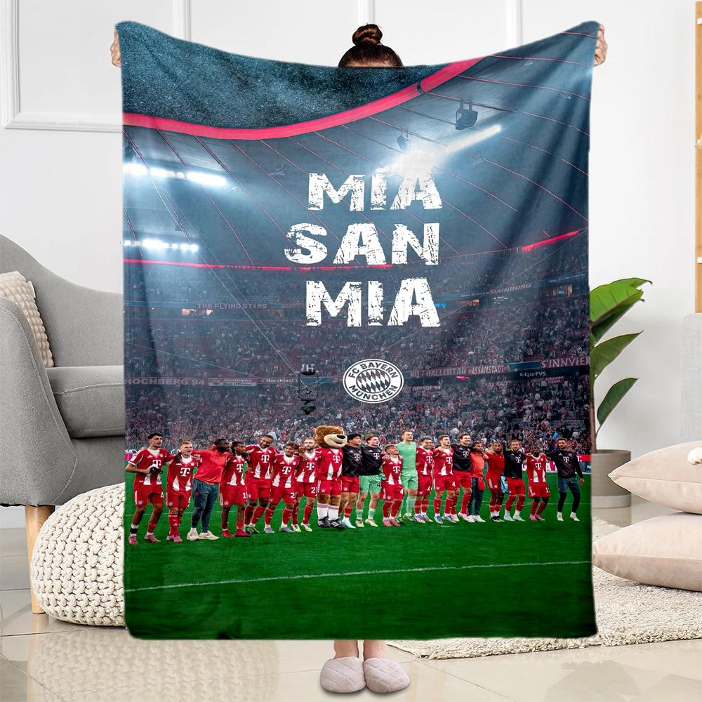 Bayern Munich Blanket Soft Warm Cozy Suitable for Sofa Bed Seaside for All Occasions Modern Ideal Gift For Birthday Valentine'S Day
