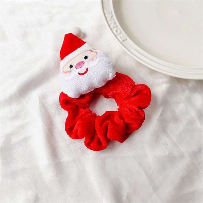 

Cute Cartoon Christmas Tree Santa Claus Elk Plush Large Intestine Scrunchies Hair Rope Elastic Hair Bands Hair Accessory