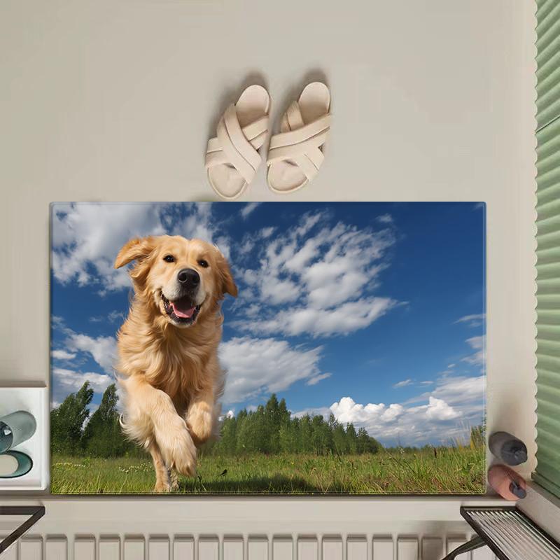 Cute Dog Mat For Bathroom Pet Pattern Floor Rug Doormat Small Toilet Carpet Soft Absorbent Mats