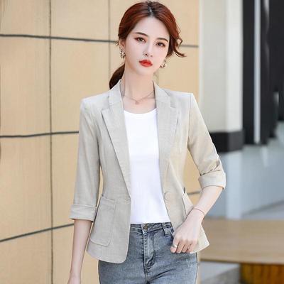 Damen Sommer Leichter Sieben-Viertel-Ärmel Blazer
