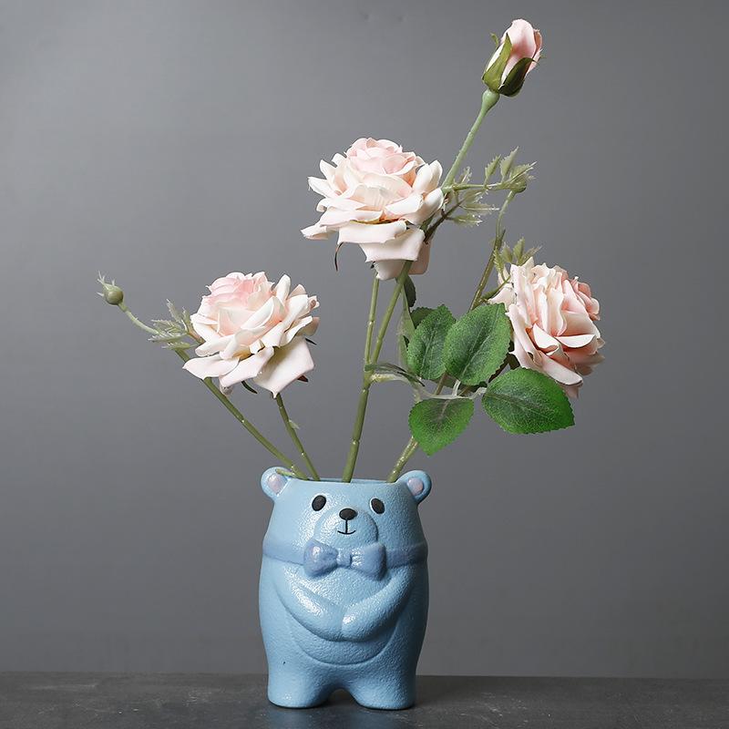 White Vase Ceramic Gypsy Dried Flower Device, Simple And Creative Water Care In Living Room, Home Decoration Flower Arrangement