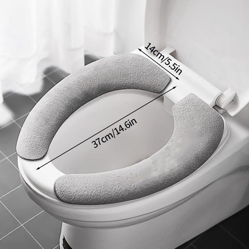 Universal Toilet Seat Cover Toilet Seat Cover Pad Bathroom Warmer Seat Lid Cover Toilet Sticker Home Bathroom Supplies