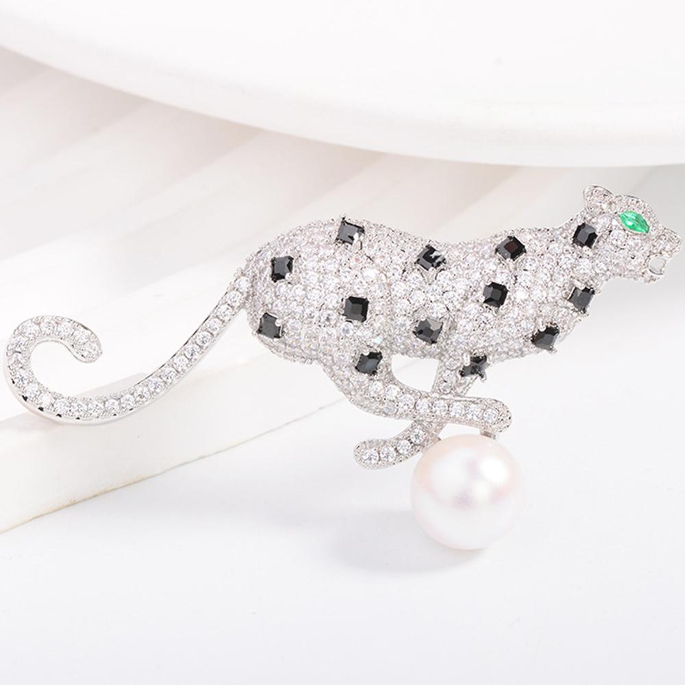 

Женщины Мужчины Кристалл Леопард Брошь Булавка Стразы Броши Лацкан Ювелирные Изделия Подарки серебряный