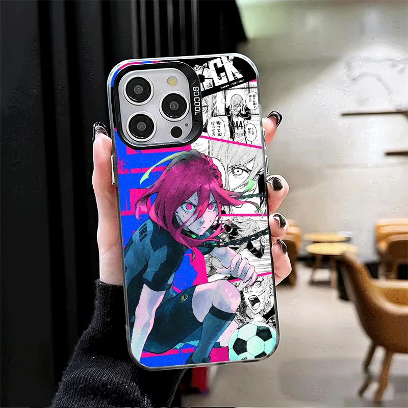 

Blue L-Lock Chigiri Hyoma Shockproof Phone Case for iPhone 17 Air 16 16E 15 Pro Max 14 Plus 13 Mini 12 Back Cover Anti Fall Fund iPhone 15 Pro Max