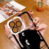 Funny Black Cartoon Cat Clear Phone Case For Infinix TECNO POVA 2 4 3 5 SMART 6 7 8 NOTE 10 11 12 30 30I 40 50 CAMON 19 20 Cover