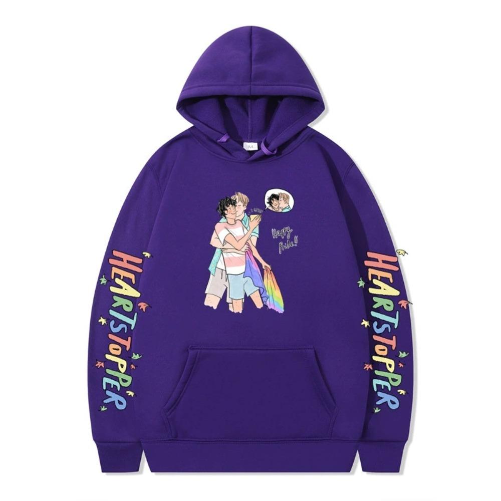 Mode Unisex Lässig Heartstopper Hoodies Sweatshirt Outdoor Sport Cosplay Nick und Charlie Pullover Hoodie Große Größen Cosplay Kostüm
