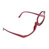 Vergrößerungs-Make-up-Brille, Einzellinse, drehbar, modische Augen-Make-up-Brille für Frauen, Rot(+2.50 )