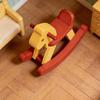 Dollhouse Miniature Ornament, Rocking Horse Exquisite Detailed Accessories, Small Realistic Appearance Furniture for Photo Props Micro Landscape