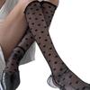 Knee Highs Stockings for Women Spots Knee Highs Socks Sheer Mesh Over Calf Stockings Thin Summer Nylon Stockings