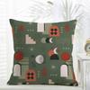 Boho Plant Nordic Cushion Cover Comfort Daily Washable Linen Soft  for Sofa Bed Home Room Decor