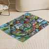 Family Game Room Floor Mat Kids City Life Play Mat, Educational PVC Road Traffic Carpet, Rug Non-slip Urban Parking Scene Area for Toddlers
