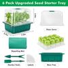 12 Hole Silicone Seed Starter Tray Reusable Plant Germination Kit For Greenhouse And Garden Nursery Pots