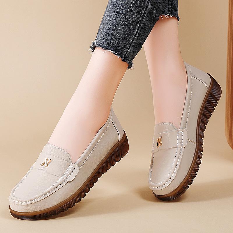 Pennyloafer aus PU-Leder für Damen, klassische Mokassins, lässig, zum Reinschlüpfen, bequem, leicht, zum Gehen, Fahren, Bootfahren, Loafer-Schuhe für Damen