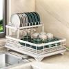 Multifunctional Kitchen Countertop Dish Rack with Storage for Bowls, Chopsticks, Plates, and Cutlery