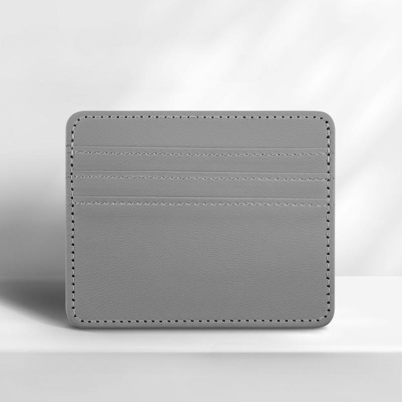 Porta-Cartões de Crédito de Couro Carteira Fina com Múltiplos Compartimentos Carteira de Cartões Portátil para Homens Presente de Natal