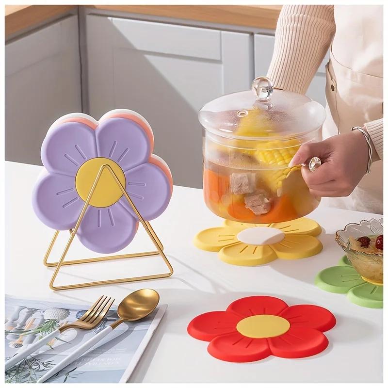 Silicone Mats, Heat Resistant Pot Holders, Multipurpose Non-Slip Hot Pads for Kitchen Potholders, Hot Dishers, Cup Mat