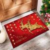 Christmas Decoration Cartoon Crystal Velvet Carpet Non-slip Soft Living Room Bedroom Holiday Atmosphere Rug Home Decor