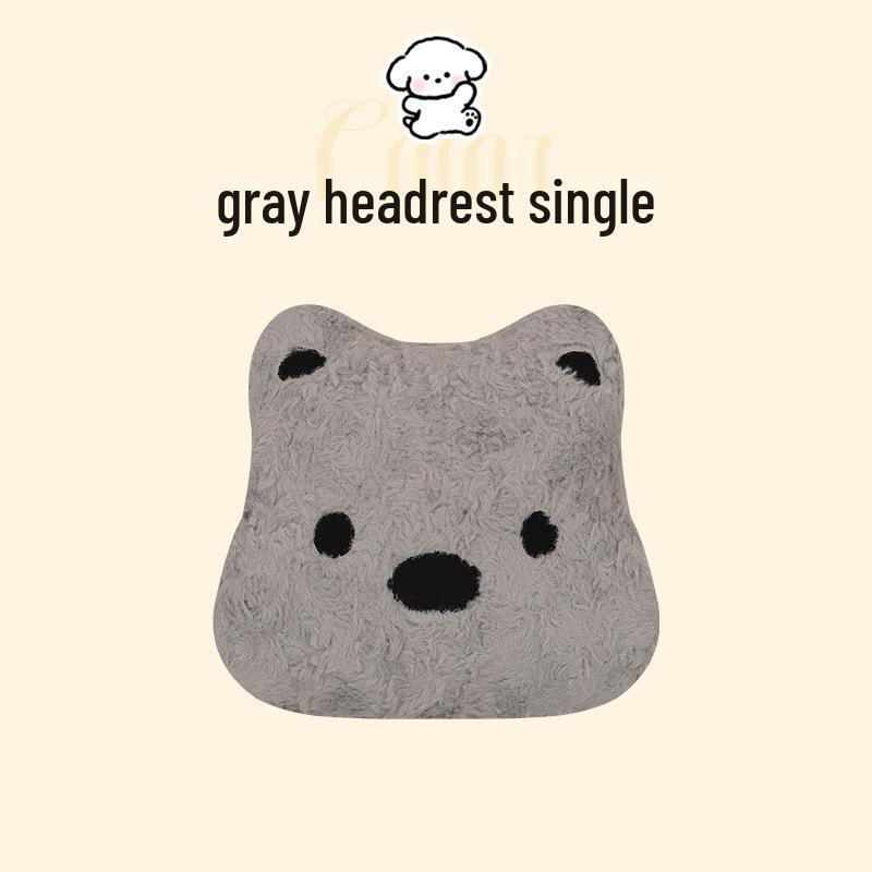 West Highland Cartoon Puppy Plush Car Seat Cushion - Winter Warmth Universal Cover