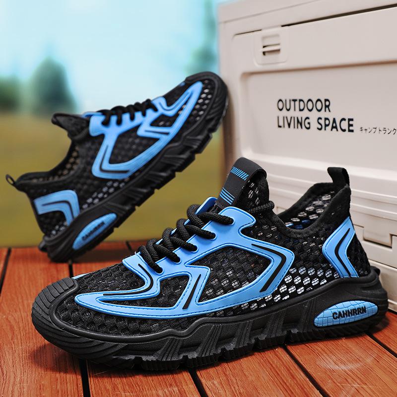 

Men s spring and summer low-top trendy versatile mesh sneakers outdoor leisure comfortable breathable lazy driving shoes 44