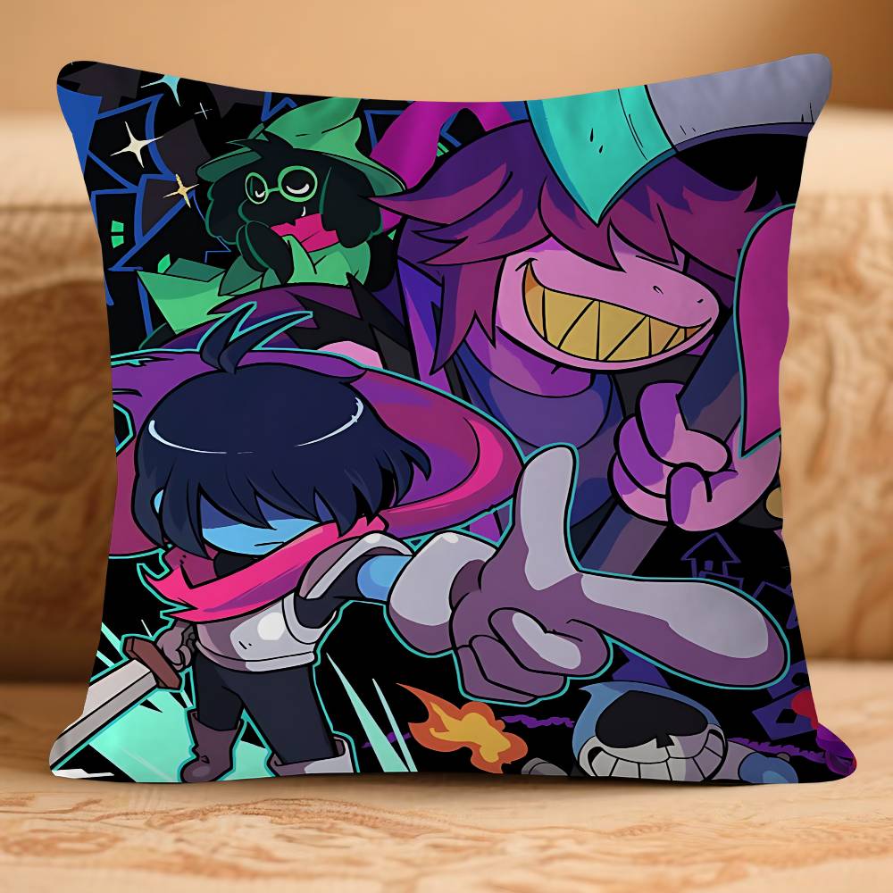 

The Deltarune-E GameS Pillow Case Removable Washable Cushion Cover – All-Season Soft Linen 16x16Inch
