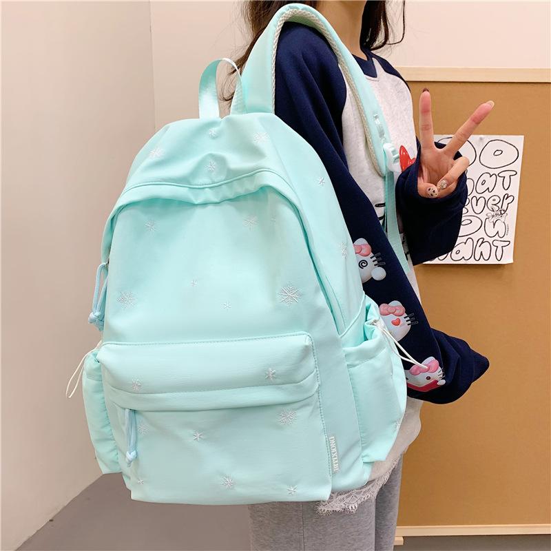 Schoolbag new backpack student schoolbag high value ins wind backpack fashionable versatile large capacity junior high school girls