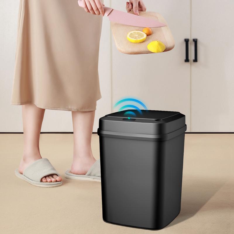 Bathroom Touchless Trash Smart Sensor Sensing Trash Can Waterproof Bathroom Kitchen Bedroom Trash Can for Office Bedroom