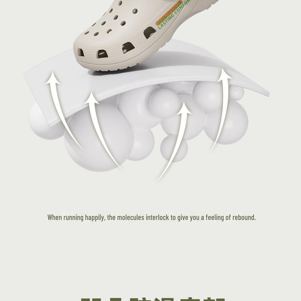 Buty EVA z dziurkami: 2025 Antypoślizgowe Dezodorujące Kapcie Zamknięte na Palce na Plażę i na Zewnątrz, Letni Styl Męski i Damski z Unikalnym Komfortem Kroku.