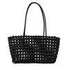 Stylish and simple handbag summer new woven striped hollow bag storage basket pastoral vegetable basket shoulder bag