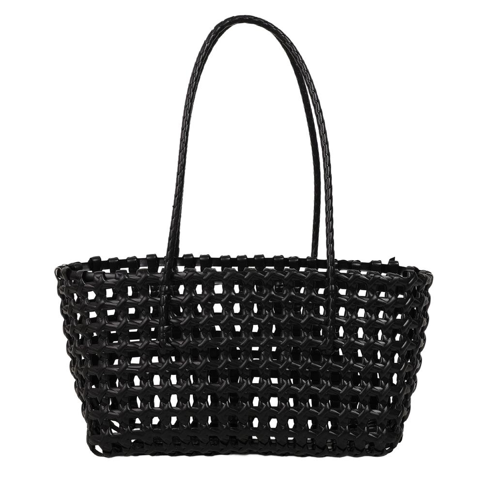 Stylish and simple handbag summer new woven striped hollow bag storage basket pastoral vegetable basket shoulder bag