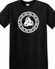 Wikinger Dreifachhorn Odin Knoten Runen T-Shirt Herren Damen T-Shirts Top Tee Huginn Muninn KOSTENLOSER SCHLÜSSELANHÄNGER