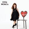 Little MO&Co. 2025 Autumn Girls' Black Bow Mesh Tutu Dress