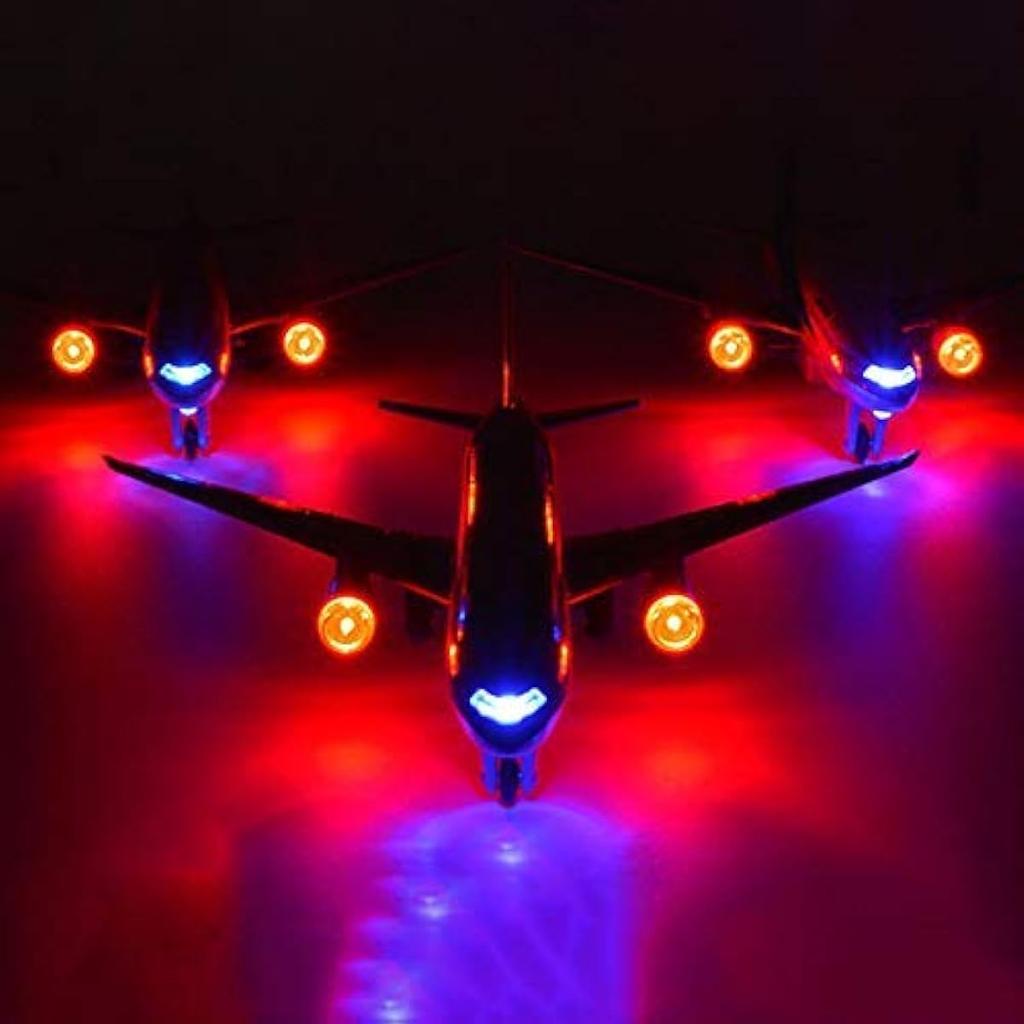 1/400 Diecast Metal Plane Model Leker 7 Tommer Boeing 777 Pull Back Replica med lyd og lett flymodell for barn Leker