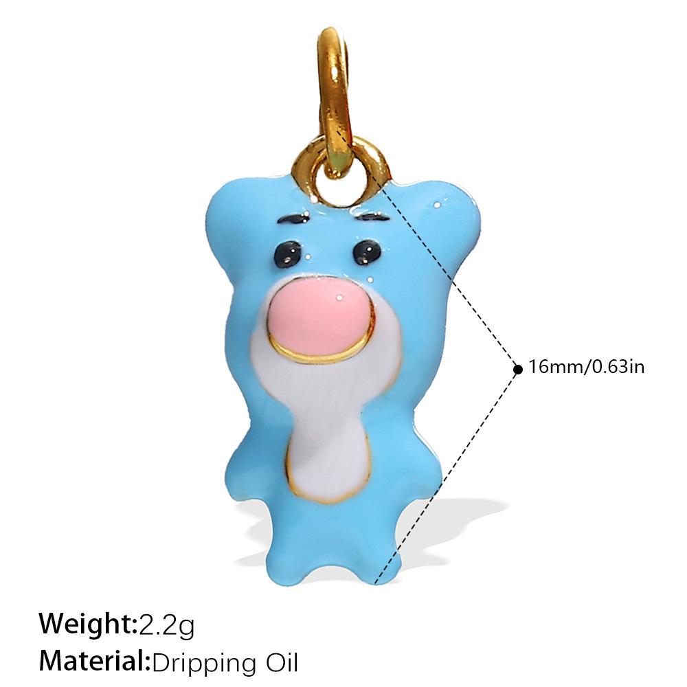 Kawaii Animal Kingdom | 18K Gold Plated Brass Enamel Animal Charm for Jewelry Making | Cute Cartoon Animal Pendant