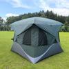 Automatic Quick-Open Double-Layer Camping Tent 3-5 People Waterproof Outdoor Shelter With Fiberglass Poles Green