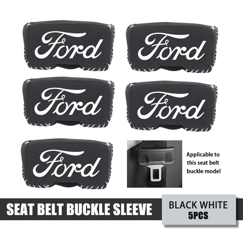 5pcs Car Seat Belt Anti Scratch Buckle Protector Cover Accessories For Ford Fiesta Ranger Mondeo Escape Ecosport Fusion Explorer
