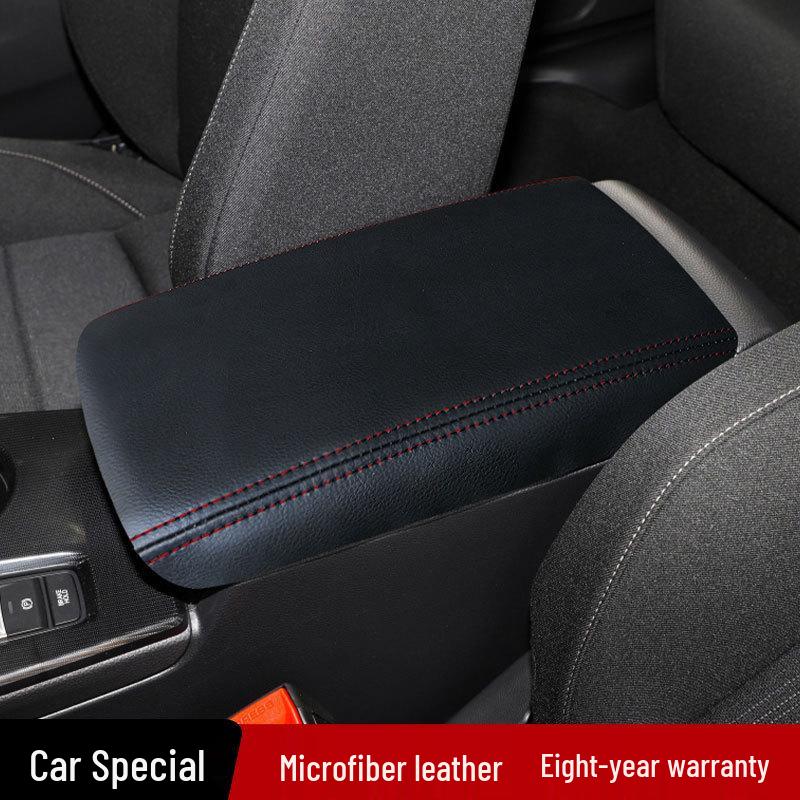 Fits 22 Honda 11th Gen Civic Models: Leather Armrest Box Cover for Center Console.
