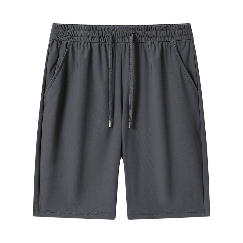 Ice Silk Cool Shorts for Men, Loose Fit Plus Size Quick Drying Five Quarter Pants for Men, Thin Sports and Casual Pants