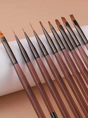 Stylish Handles Gel Nail Art Fine Line Painting Professional Home Use Tool Kit 9Pcs Nail Brush Set Detail Work Pens